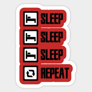 Sleep Repeat Sticker